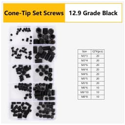 M3 M4 M5 M6 M8 304 316 Stainless Steel Hex Socket Drive Cone Dog Flat Cup Point Set Screw Assortment Kit Allen Head Grub Bolt