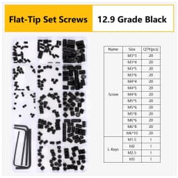 M3 M4 M5 M6 M8 304 316 Stainless Steel Hex Socket Drive Cone Dog Flat Cup Point Set Screw Assortment Kit Allen Head Grub Bolt