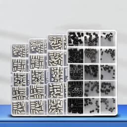M3 M4 M5 M6 M8 304 316 Stainless Steel Hex Socket Drive Cone Dog Flat Cup Point Set Screw Assortment Kit Allen Head Grub Bolt