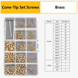 M3 M4 M5 M6 M8 304 316 Stainless Steel Hex Socket Drive Cone Dog Flat Cup Point Set Screw Assortment Kit Allen Head Grub Bolt
