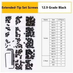 M3 M4 M5 M6 M8 304 316 Stainless Steel Hex Socket Drive Cone Dog Flat Cup Point Set Screw Assortment Kit Allen Head Grub Bolt