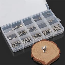 M3 M4 M5 M6 M8 304 316 Stainless Steel Hex Socket Drive Cone Dog Flat Cup Point Set Screw Assortment Kit Allen Head Grub Bolt