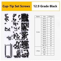 M3 M4 M5 M6 M8 304 316 Stainless Steel Hex Socket Drive Cone Dog Flat Cup Point Set Screw Assortment Kit Allen Head Grub Bolt