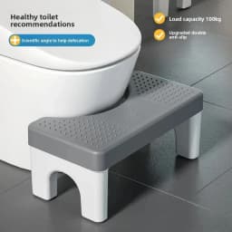 From China Thickened Toilet Stool Home Use Bathroom Chair Children Pregnant Women Footrest Plastic Material
