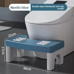 From China Thickened Toilet Stool Home Use Bathroom Chair Children Pregnant Women Footrest Plastic Material