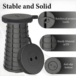 Collapsible Compact Stool Load Bearing Portable Camping Seat Ultra Light Hiking Fishing Outdoor Activities Bus Subway Commuting