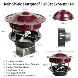 Pure Copper Motor Draft Inducer Smoke Sucker Fan Rural Pit Boiler Chimney Exhaust Anti Backdraft Combustion Ventilator