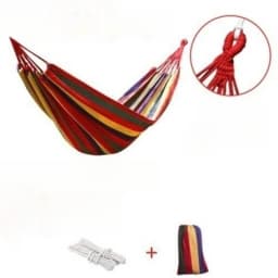 Outdoor Single Dormitory Swing Exit Wear-resistant Thick Striped Hammock Camping Picnic Fishing Travel Portable Hammock