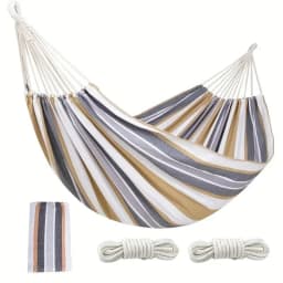 Outdoor Single Dormitory Swing Exit Wear-resistant Thick Striped Hammock Camping Picnic Fishing Travel Portable Hammock