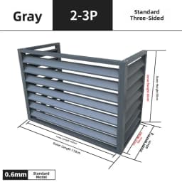 Aluminum Alloy Air Conditioner Outdoor Unit Protective Cover Weatherproof Ventilated Welded Fence Exterior Wall Renovationone