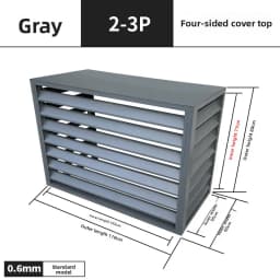 Aluminum Alloy Air Conditioner Outdoor Unit Protective Cover Weatherproof Ventilated Welded Fence Exterior Wall Renovationone