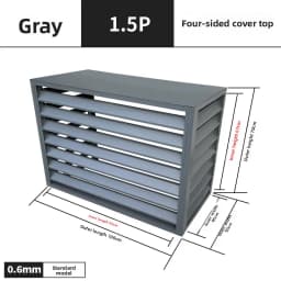 Aluminum Alloy Air Conditioner Outdoor Unit Protective Cover Weatherproof Ventilated Welded Fence Exterior Wall Renovationone