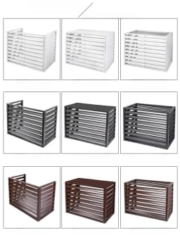 Aluminum Alloy Air Conditioner Outdoor Unit Protective Cover Weatherproof Ventilated Welded Fence Exterior Wall Renovationone