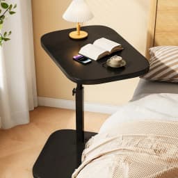 Foldable Adjustable Laptop Bedside Table Multifunctional Lift Workstation Small Space Computer Desk for Home Office Tea& Reading