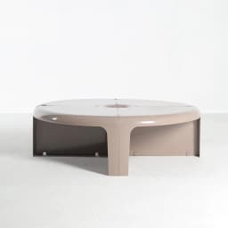 Splicable Round Plastic Coffee Table Macaron Pastel Color Detachable Low Tea Table Minimalist Living Room Center Table