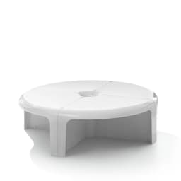 Splicable Round Plastic Coffee Table Macaron Pastel Color Detachable Low Tea Table Minimalist Living Room Center Table