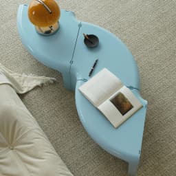 Splicable Round Plastic Coffee Table Macaron Pastel Color Detachable Low Tea Table Minimalist Living Room Center Table