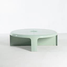 Splicable Round Plastic Coffee Table Macaron Pastel Color Detachable Low Tea Table Minimalist Living Room Center Table