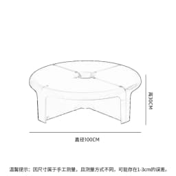 Splicable Round Plastic Coffee Table Macaron Pastel Color Detachable Low Tea Table Minimalist Living Room Center Table