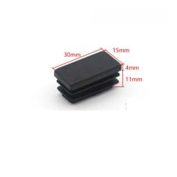 15~100mm Black Rectangular Steel Pipe Plug Plastic Furniture Leg Anti Slip Feet Protector Pad Tube Blanking End Cap Inserts Bung