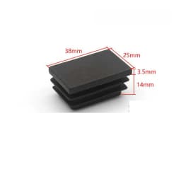 15~100mm Black Rectangular Steel Pipe Plug Plastic Furniture Leg Anti Slip Feet Protector Pad Tube Blanking End Cap Inserts Bung
