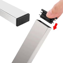15~100mm Black Rectangular Steel Pipe Plug Plastic Furniture Leg Anti Slip Feet Protector Pad Tube Blanking End Cap Inserts Bung