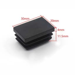 15~100mm Black Rectangular Steel Pipe Plug Plastic Furniture Leg Anti Slip Feet Protector Pad Tube Blanking End Cap Inserts Bung