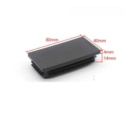 15~100mm Black Rectangular Steel Pipe Plug Plastic Furniture Leg Anti Slip Feet Protector Pad Tube Blanking End Cap Inserts Bung