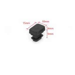 15~100mm Black Rectangular Steel Pipe Plug Plastic Furniture Leg Anti Slip Feet Protector Pad Tube Blanking End Cap Inserts Bung