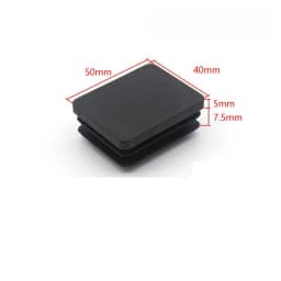 15~100mm Black Rectangular Steel Pipe Plug Plastic Furniture Leg Anti Slip Feet Protector Pad Tube Blanking End Cap Inserts Bung