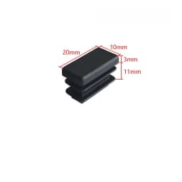 15~100mm Black Rectangular Steel Pipe Plug Plastic Furniture Leg Anti Slip Feet Protector Pad Tube Blanking End Cap Inserts Bung