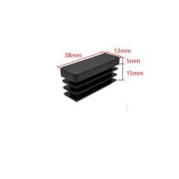 15~100mm Black Rectangular Steel Pipe Plug Plastic Furniture Leg Anti Slip Feet Protector Pad Tube Blanking End Cap Inserts Bung