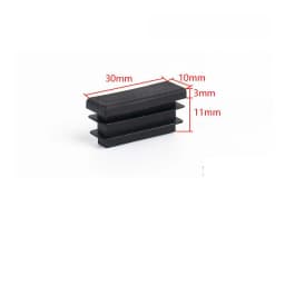 15~100mm Black Rectangular Steel Pipe Plug Plastic Furniture Leg Anti Slip Feet Protector Pad Tube Blanking End Cap Inserts Bung