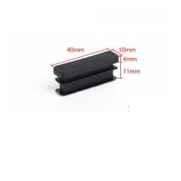 15~100mm Black Rectangular Steel Pipe Plug Plastic Furniture Leg Anti Slip Feet Protector Pad Tube Blanking End Cap Inserts Bung