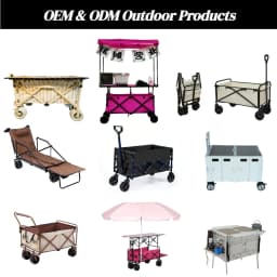 Vagon Plegable Foldable Beach Picnic Heavy Duty Collapsible Folding Wagon Garden Cart Trolley Camping Cart