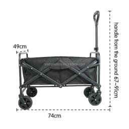 Vagon Plegable Foldable Beach Picnic Heavy Duty Collapsible Folding Wagon Garden Cart Trolley Camping Cart
