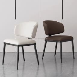 2026 New Italian Minimalist Light Luxury Dining Chair Padded Backrest Upholstered Side Chair For Home Dining Cafe