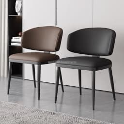 2026 New Italian Minimalist Light Luxury Dining Chair Padded Backrest Upholstered Side Chair For Home Dining Cafe