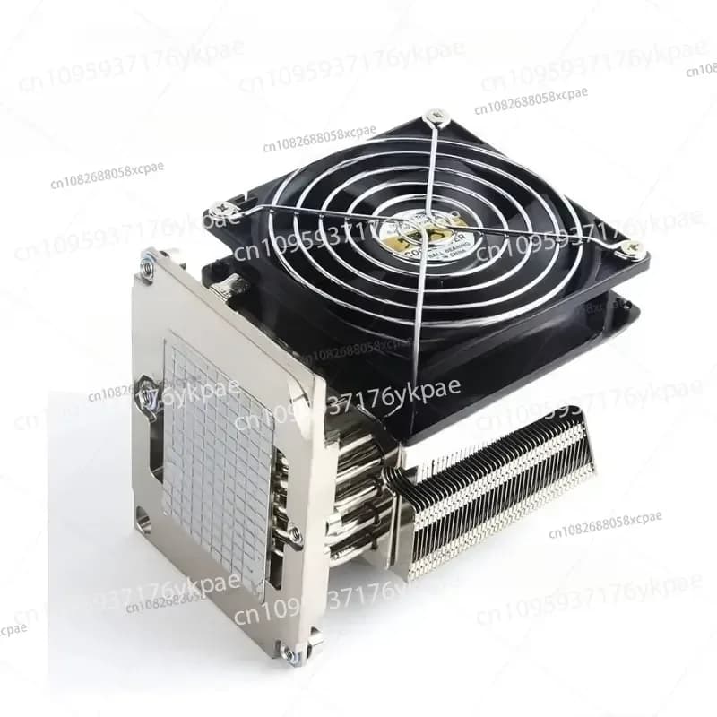 5.6 Heat Pipe Square Rectangular LGA3647 3U 4U Side Blowing CPU Radiator Fan 205W