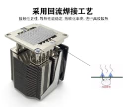 5.6 Heat Pipe Square Rectangular LGA3647 3U 4U Side Blowing CPU Radiator Fan 205W
