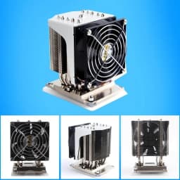 5.6 Heat Pipe Square Rectangular LGA3647 3U 4U Side Blowing CPU Radiator Fan 205W