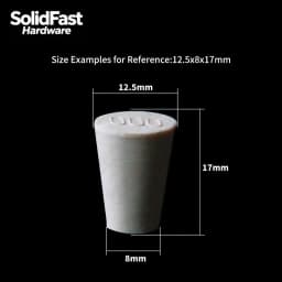 1-5Pcs White Tapered Solid Rubber Stopper Bung Plug 8-145mm Multi Sizes Lab Test Tube Bottle Water Pipe Hole Sealing Plug