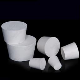 1-5Pcs White Tapered Solid Rubber Stopper Bung Plug 8-145mm Multi Sizes Lab Test Tube Bottle Water Pipe Hole Sealing Plug