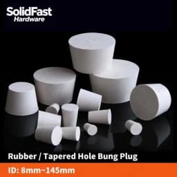1-5Pcs White Tapered Solid Rubber Stopper Bung Plug 8-145mm Multi Sizes Lab Test Tube Bottle Water Pipe Hole Sealing Plug