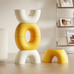 Modern Rainbow Plastic Stool Anti-Slip Comfort Home Small Seat Bathroom Foot Rest Shoe Change Living Room Furniture Ottomans