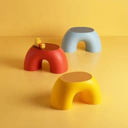 Modern Rainbow Plastic Stool Anti-Slip Comfort Home Small Seat Bathroom Foot Rest Shoe Change Living Room Furniture Ottomans