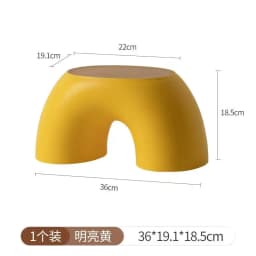 Modern Rainbow Plastic Stool Anti-Slip Comfort Home Small Seat Bathroom Foot Rest Shoe Change Living Room Furniture Ottomans