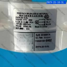 Variable Frequency Air Conditioner Outdoor Unit Cooling Motor ZKFN-25-10-5L Three Wire DC Motor 25W