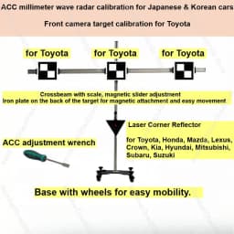 ADAS Calibration Tool with ACC MmWave Radar for Honda, Mitsubishi, Subaru, Suzuki, Kia, Mazda and Front Camera Calibration for T