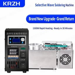 Benchtop Selective Solder System 1500W 5KG PCB Rework Station Lead-Free Solder Fountain PID Temp Control Through-Hole 110V